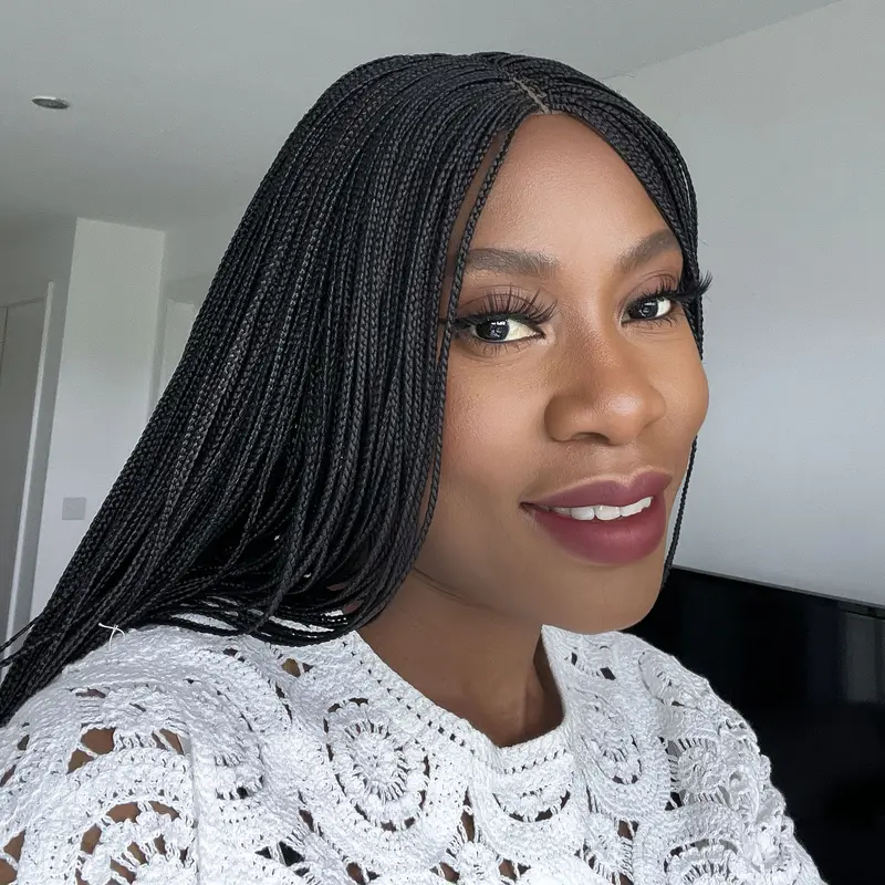 Micro Box Braided Wig - Micro Braids Wig - Braided Wigs for Women - #1b 2