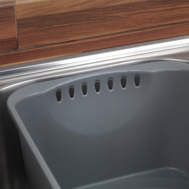 Beldray Washing up Bowl with Plug Drainer Multi-Purpose Set of 2 8L Grey 3