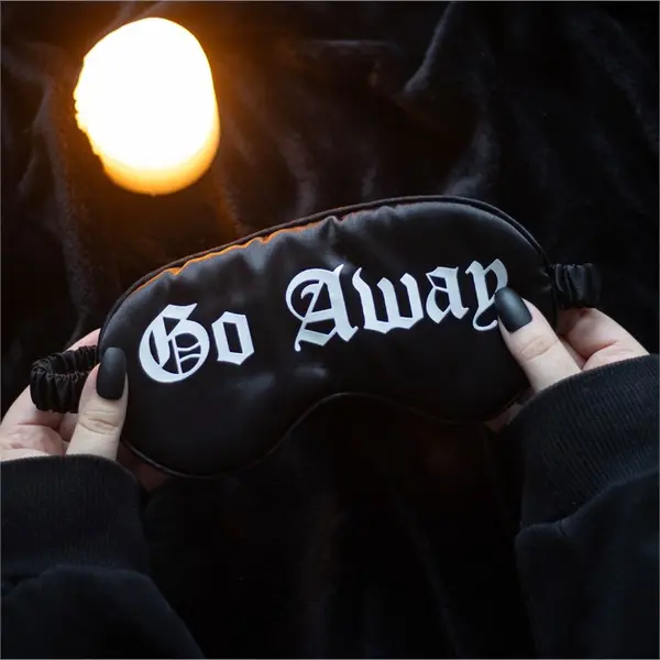 Go Away Gothic Satin Sleep Mask 5