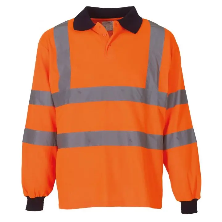 Yoko Hi Vis Long Sleeve Polo 1