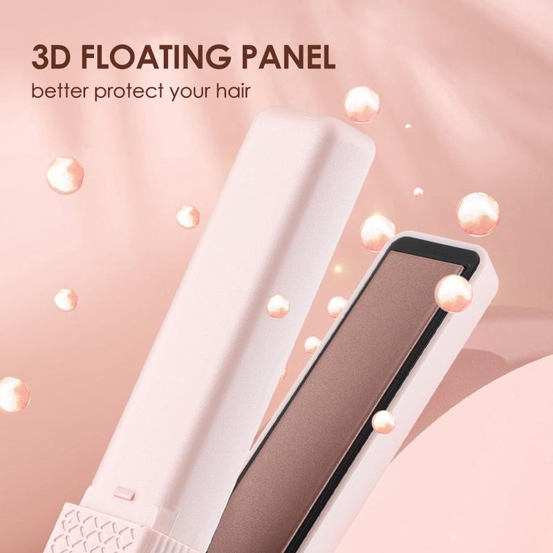 Wireless Hair Straightener Curler Mini Flat Hair Iron Adjustable Temperature Fast Heating Ceramic Curling Iron Hair Styling Tool Comfort 6