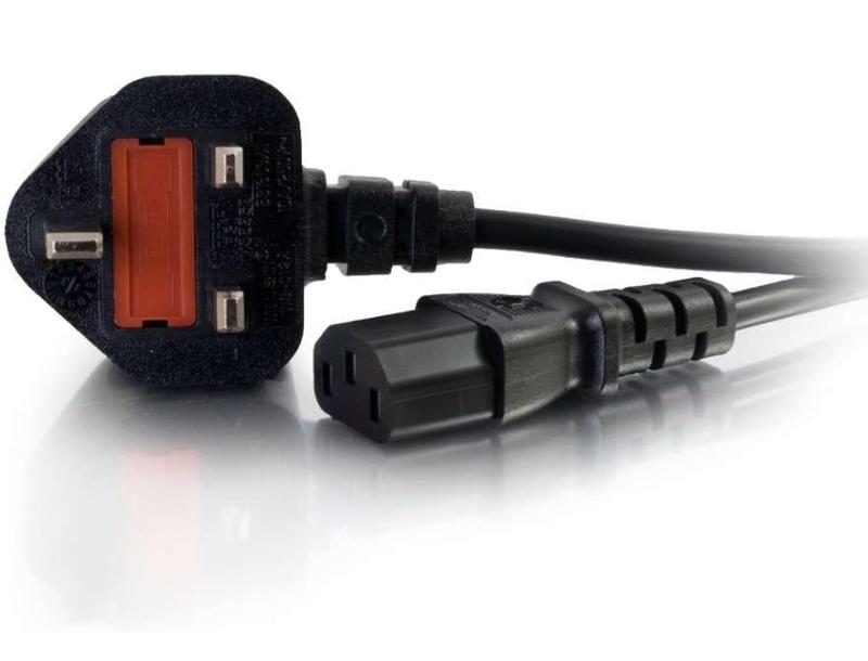C2G 88513 2 Metre UK Power Cable (IEC320C13 to BS 1363) 6 Foot Kettle Lead/Power Cord, Black 0