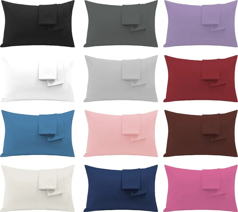 Experience Luxury with Style Mart 2 X Pillow Case Fine Poly-Cotton Housewife Pair Pack - All Sizes 0