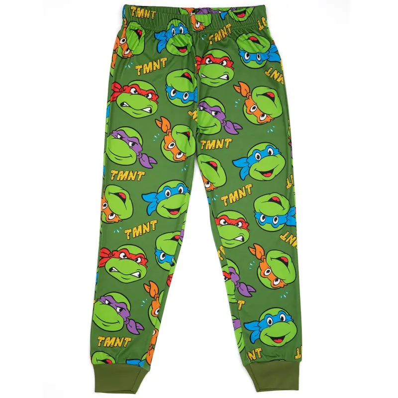 Vanilla Underground x Teenage Mutant Ninja Turtles Boys Green Character Short Sleeve Long Leg Pyjama Set 3