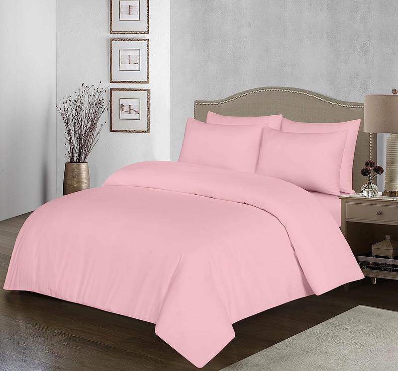 AR Ware Plain Microfiber Breathable Duvet Sets Washable All Sizes Single Double King Size and Super King White 5