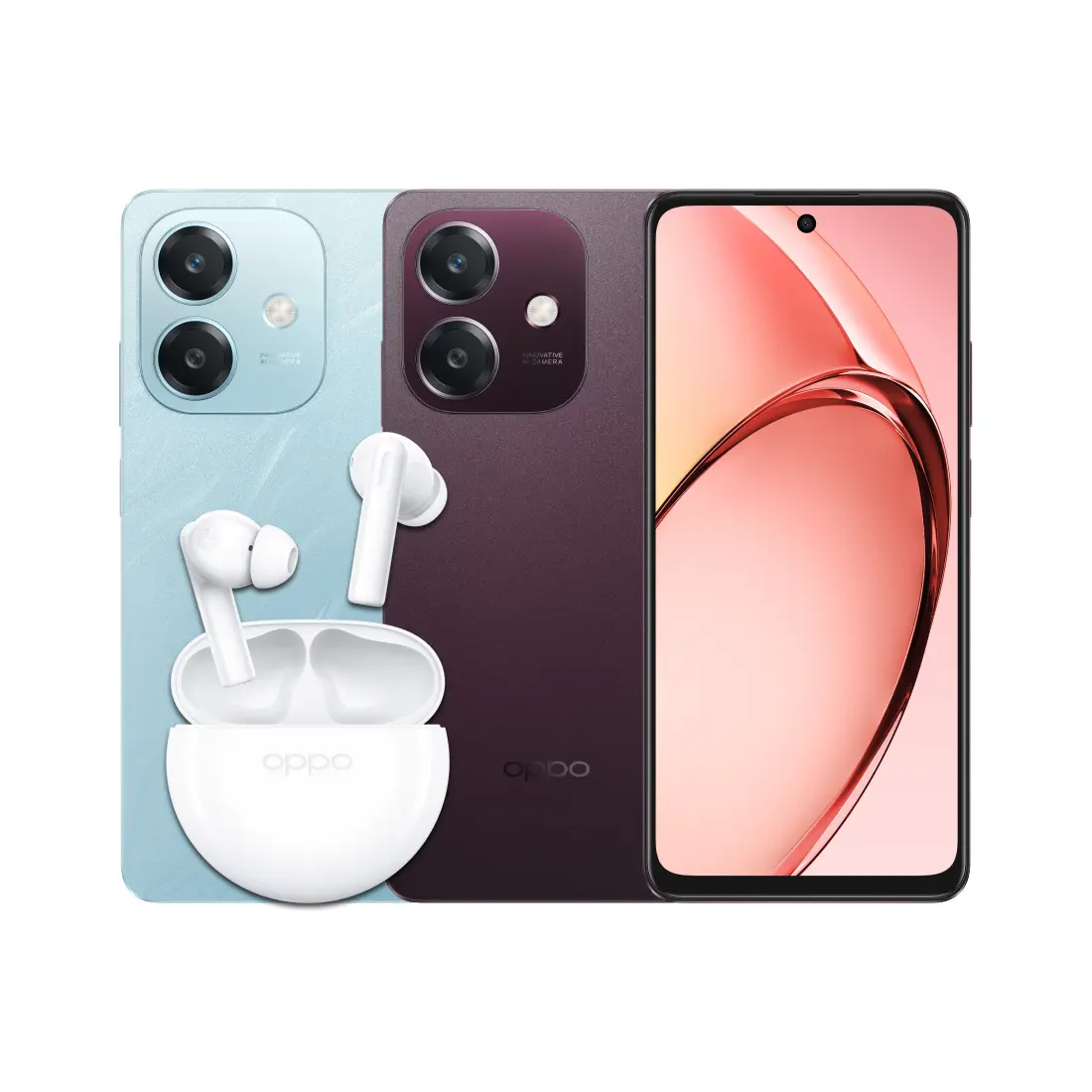 OPPO A60 5G + Enco Buds 2 Bundle - 4+128GB - 6.67" HD+ 50MP Camera - Mobile Phone Smartphone Cellphone - Comes with Earbuds