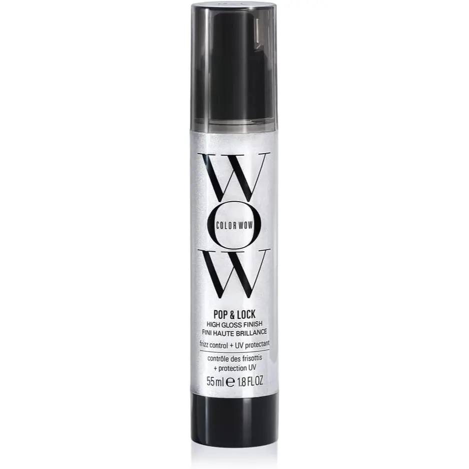 Color Wow Pop + Lock Frizz Control + Glossing Serum – Anti-frizz serum with heat protection; Seals split ends; Moisturises; Silkens and shines dull, dehydrated hair Haircare Hydrating