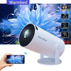 New Year Gift, TV projector, portable mobile bedroom Home theater, Home HD Smart projector, 4k 1080P, wired & wireless, with remote control, compatible with USB/HDMI