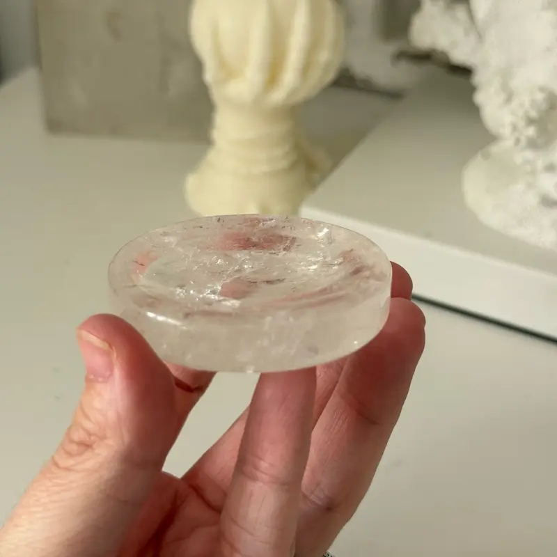 Clear Quartz Bowl Crystal Gemstone Home Decor 4