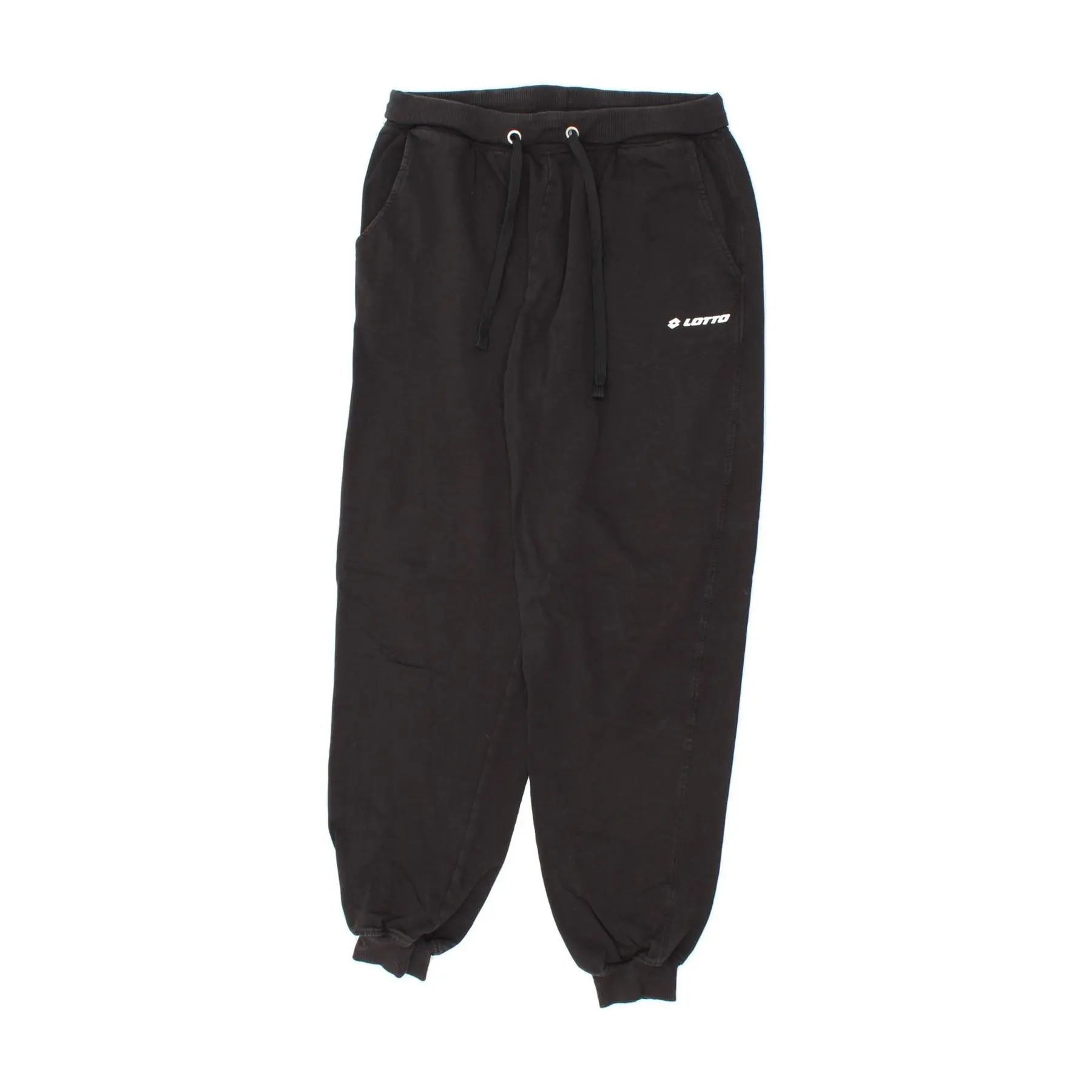 Pre-Owned Vintage LOTTO Womens Tracksuit Trousers Joggers UK 14 Large Black Cotton