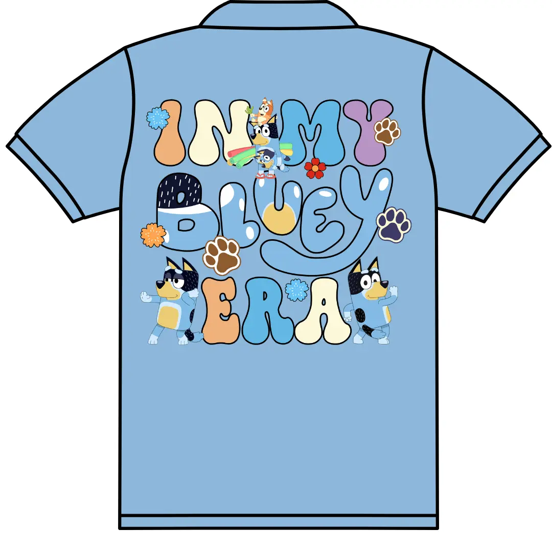 Children’s bluedog Shirt. Children's T Shirts. Cotton. Kid Era. Family Matching design. Colour choices