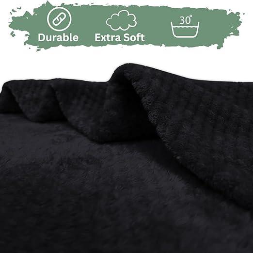 Bear & Panda Waffle Flannel Fleece Mink Throw - Sofa /Bedspread/ travel Blankets 8