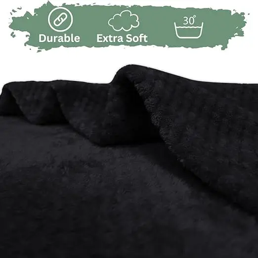 Bear & Panda Waffle Flannel Fleece Mink Throw - Sofa /Bedspread/ travel Blankets 8
