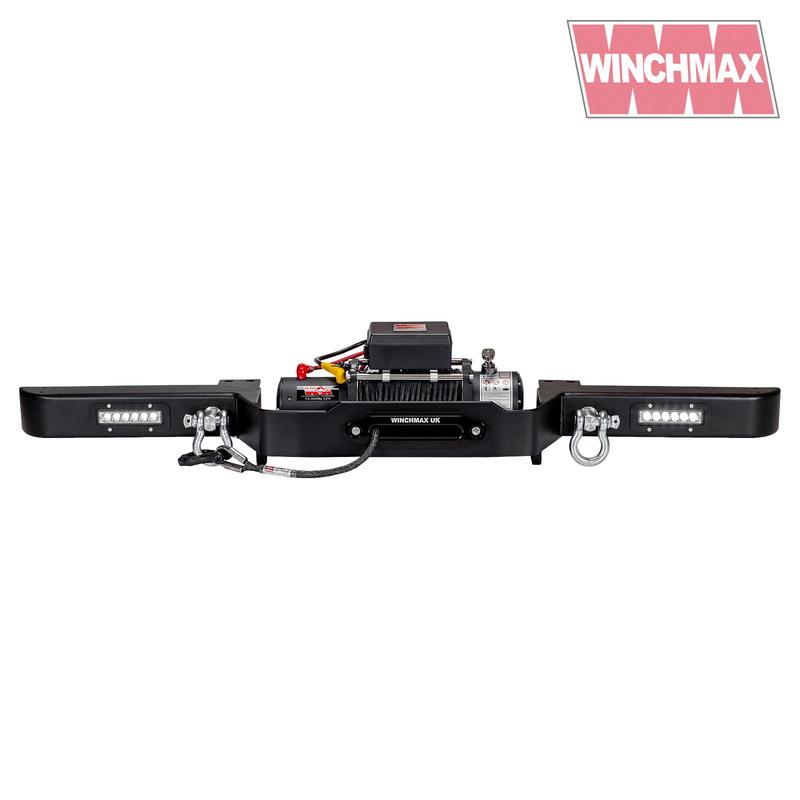 13,500lb (6,123kg) 12v Military Grade Winch. Defender Bumper, 25m x 10mm Armourline Rope, Remote Controls. 4