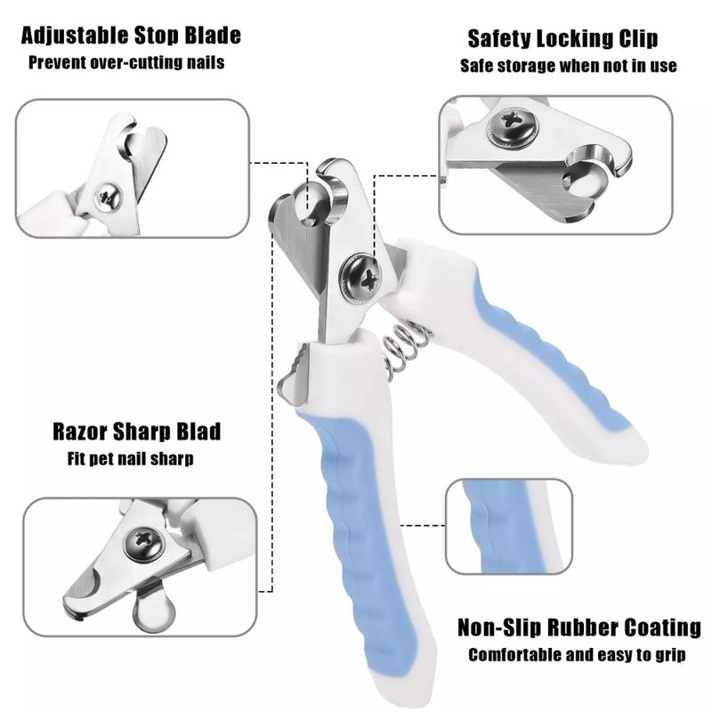 Large Dog Nail Clippers Professional Pet Trimmer & File Grinder with Safety Guard paw scissors Grooming Tool 2