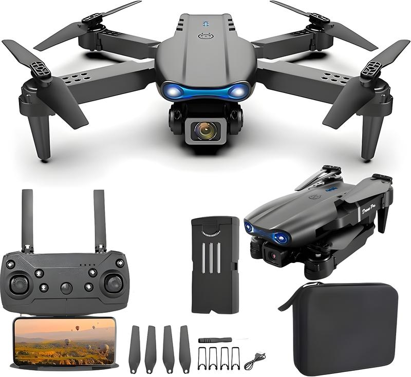 SkyVision Foldable Drone with HD Camera, 360° Stunts, rechargeable Battery & Case - Beginner-Friendly for Aerial Photography & Travel - Charging, Portable 1