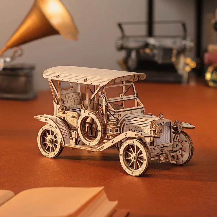 Vintage Car 3D Wooden Model Puzzle Building Kit 3