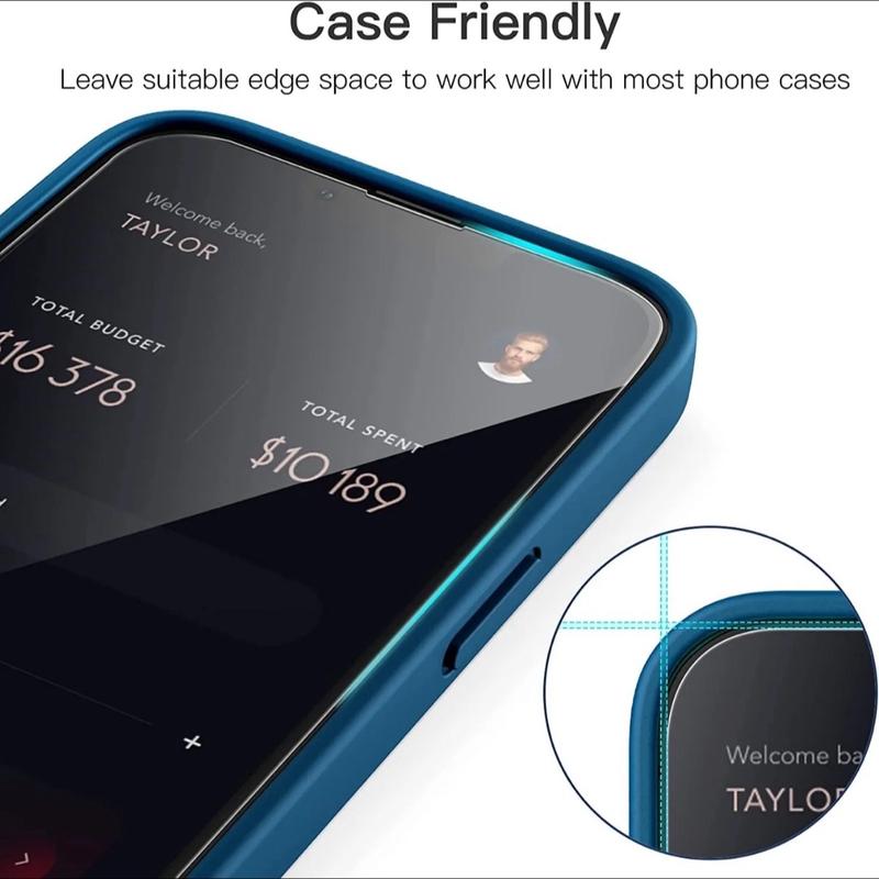 HD Tempered Glass Cellphones Screen Protector Kit, Anti-Scratch Shockproof Smartphone Screen  Protective Film, Phone Protection Accessories for iPhone 11 12 13 14 15 Pro Max iPhone 15 14 Plus Devices, Decalsc 3
