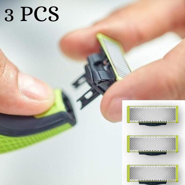 3Pcs Men Shaver Razor Heads Replacement Philips OneBlade Razor  – QP2520/QP2523/QP2530 0