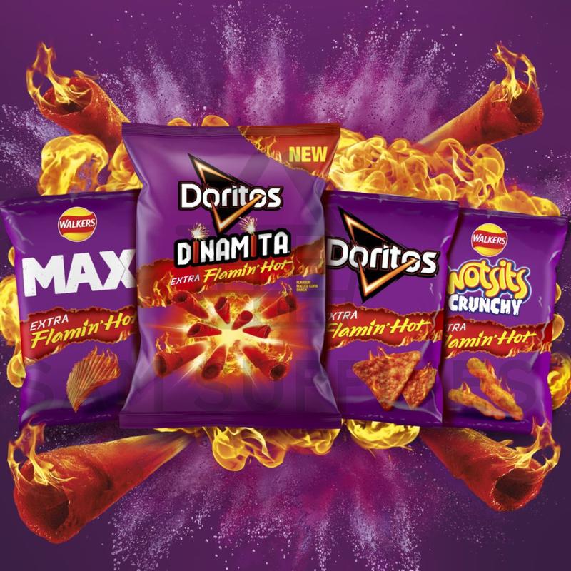 New Doritos Dinamita Extra Flamin Hot Crisps 5 Or 20 Pack Puffed Snack 5