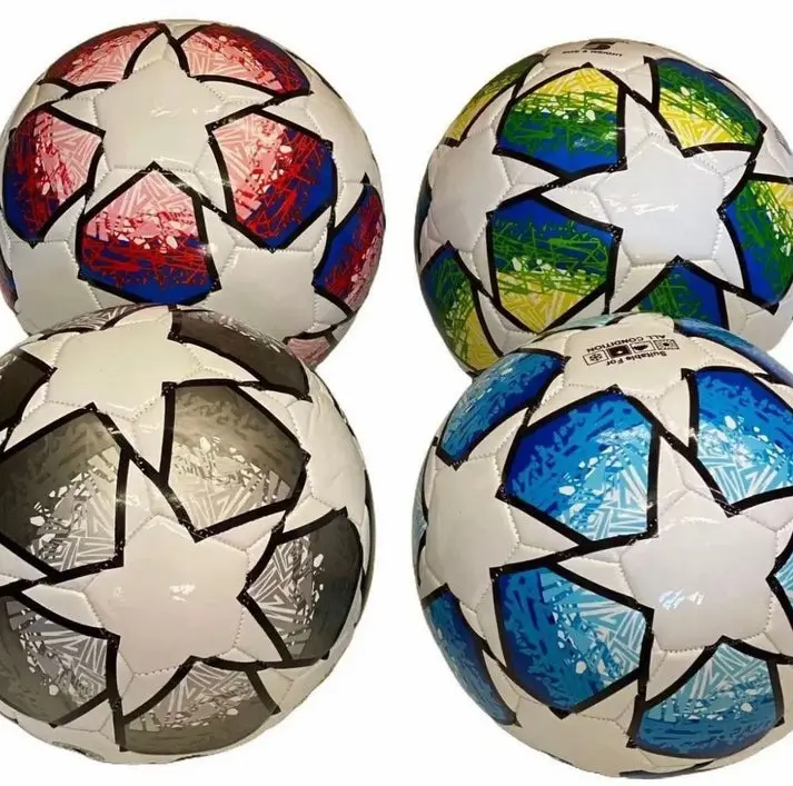 Vic-mart Football Soccer Ball for all- Colorful Design - Size 5 - Indoor and Outdoor Use - Available in 4 Vibrant Colors 5