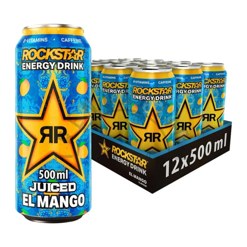 Rockstar Energy Drink Energy & Mental Caffeine Vitamin B Boost 12 x 500ml 7