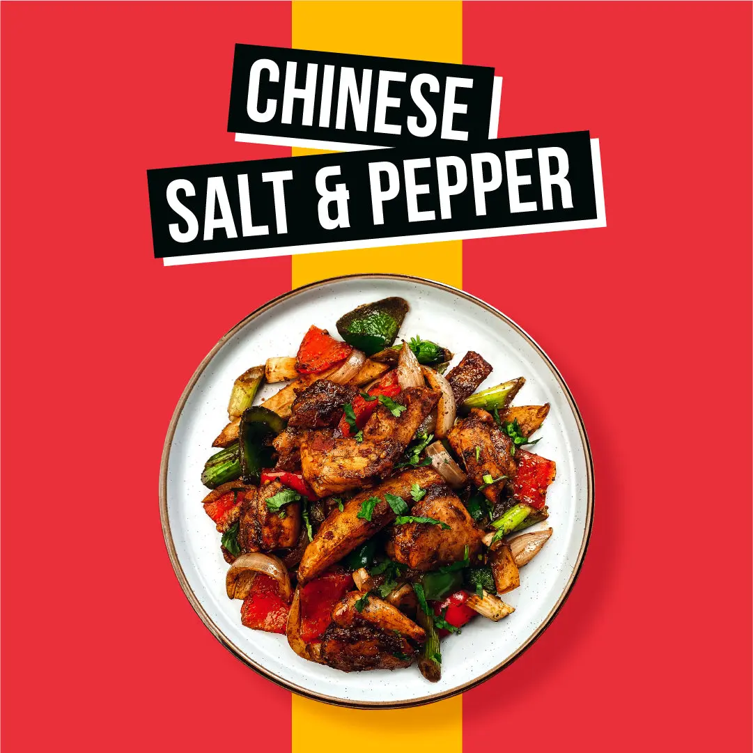 Spicentice Chinese Salt & Pepper Recipe Kit- Serves 4 - Flavour, Seasoning, Spices, Healthy Eating & Vegan Friendly