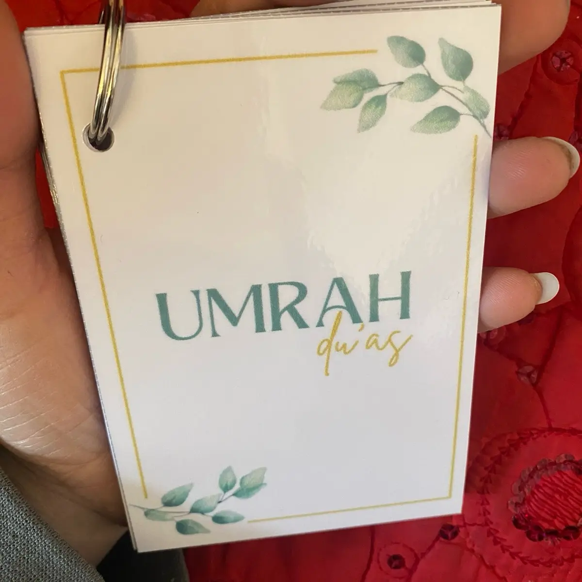 Umrah cards set of 19 laminated and waterproof cards in keyring pilgrimage set of duas and surahs medium