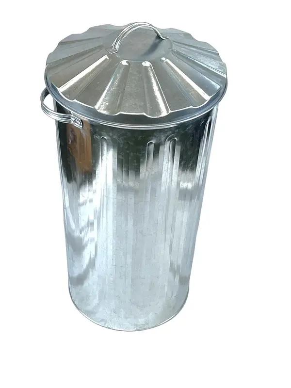 Metal Bins Small Medium Large Extra Large 15L 50L 60L 90L 110L Litre Metal Galvanised Home Garden Bin Leaves Paper Wood Rubbish Dustbin Made Storage Unit in U. K. (15 Liter) 3