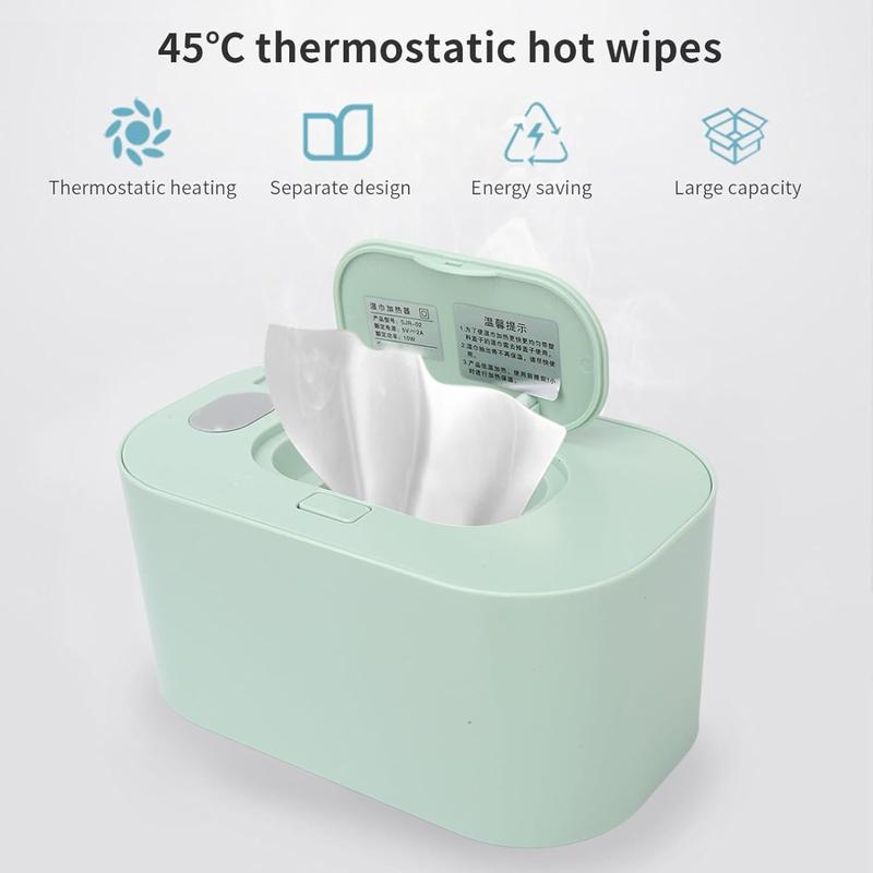 Baby Wipe Warmer Large Capacity Baby Wet Wipes Warmer Dispenser USB Powered, Keep Wipes Warm & Moist, Ideal for Newborns, Gentle on Baby's Skin, Convenient & Portable Baby Care, Safe & Efficient, Perfect for Diaper Bag, Home & Travel Use 1