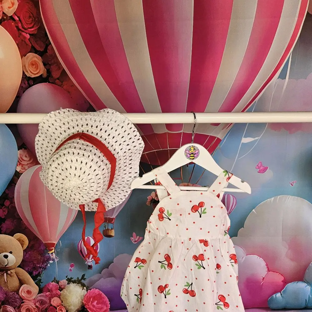 Cherry Dress with Matching Hat for Baby Girls