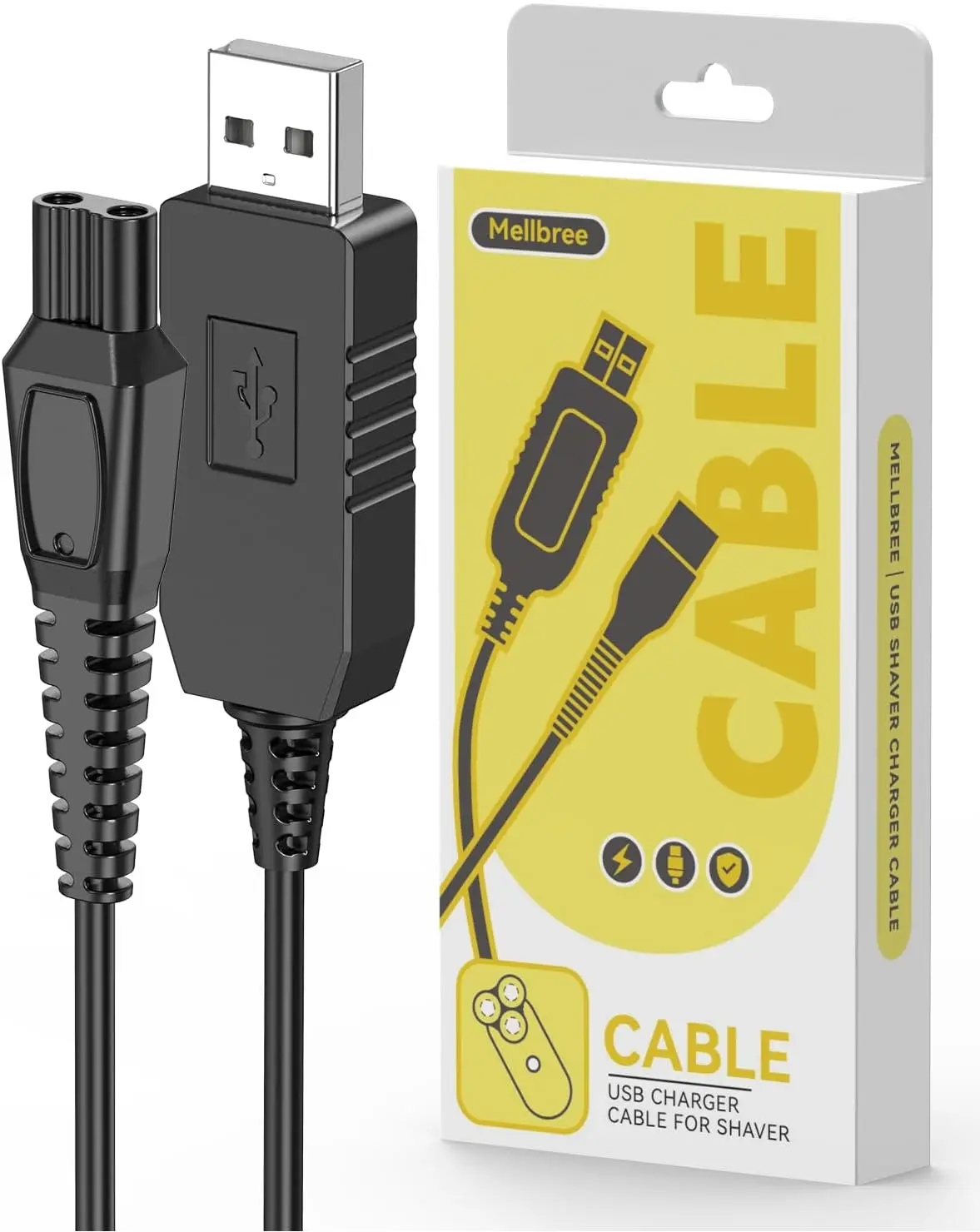 15V USB Charger Compatible with Philips Shaver HQ8505, Mellbree Charging Cable Compatible with Philips Norelco Series 3000, 5000, 7000, 9000, One Blade...