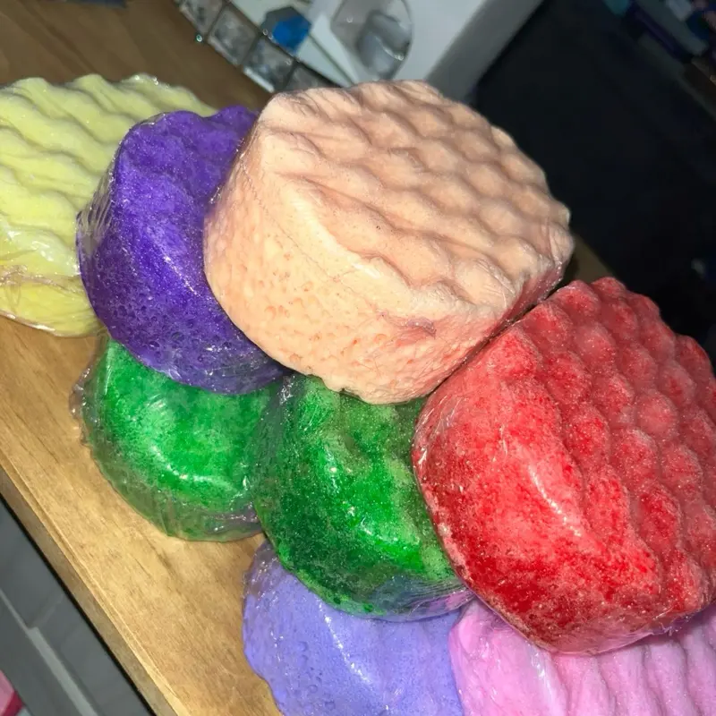 Exfoliating Soap filled  sponge - Highly scented- sls free box Bath