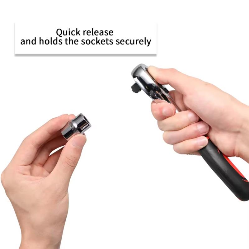 Product Introduction of 53 pcs/set flexible socket kit 1/4 "ratchet wrench drive car repairing tools UK 10