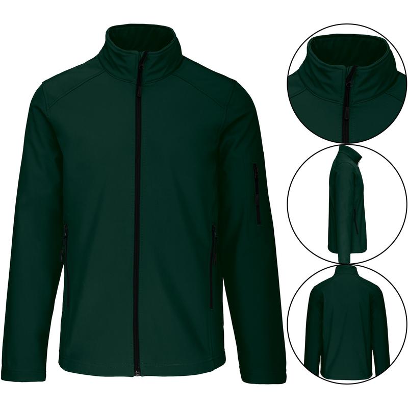 Mens Soft Shell Water Resistant Fleece Lined Jacket Waterproof Windproof Outdoor Work 6
