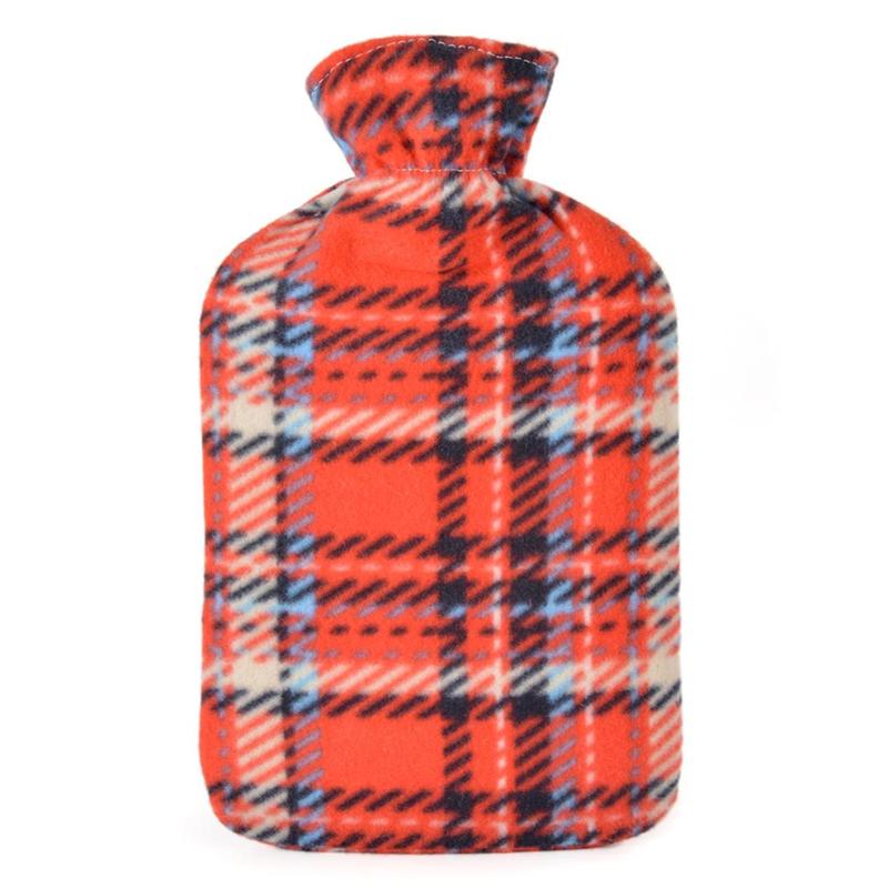 Check Print Hot Water Bottle - Rubber Bottle with Soft Cosy Cover (2 Litres) Cup 2