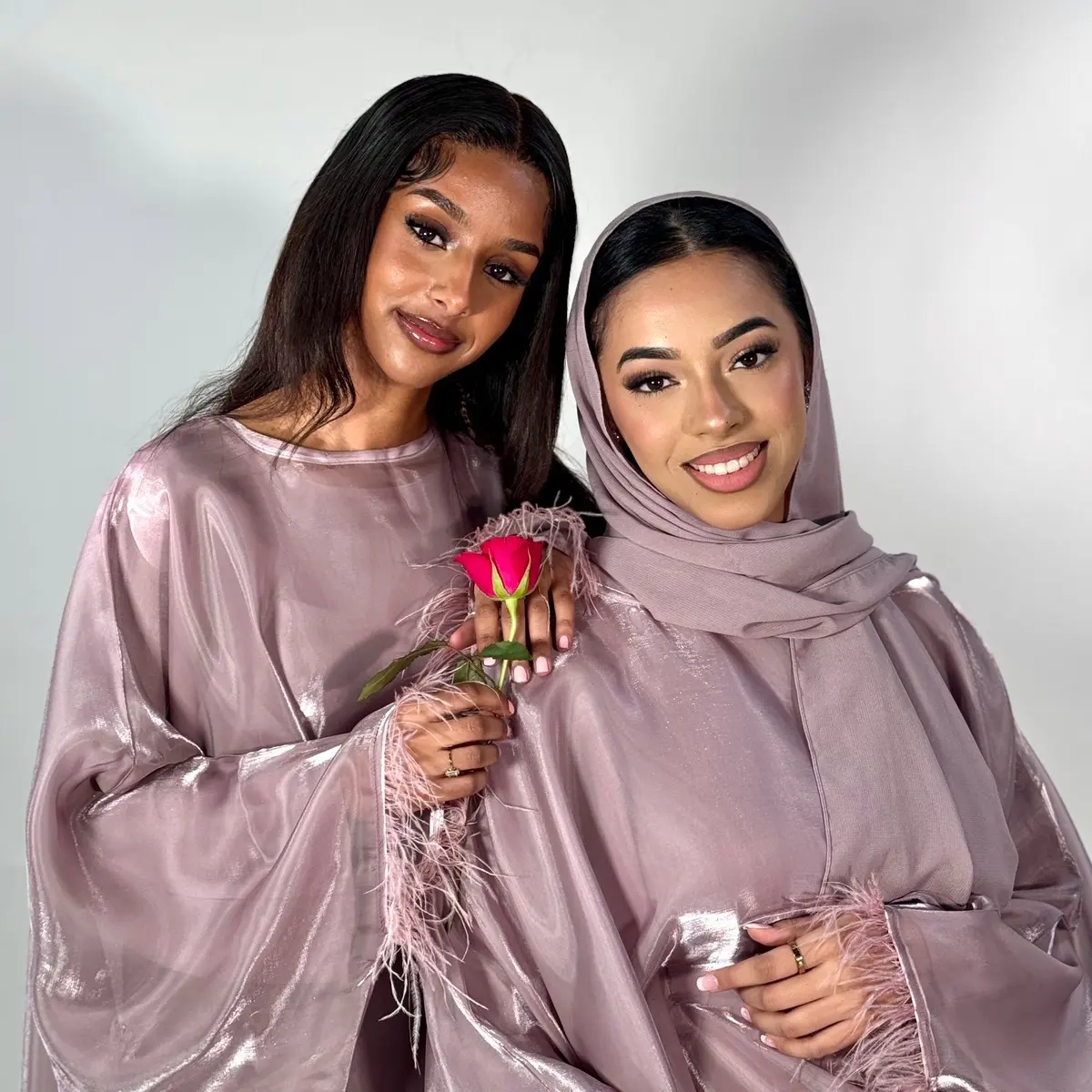 Butterfly Abayas (inner belt and matching Hijab)