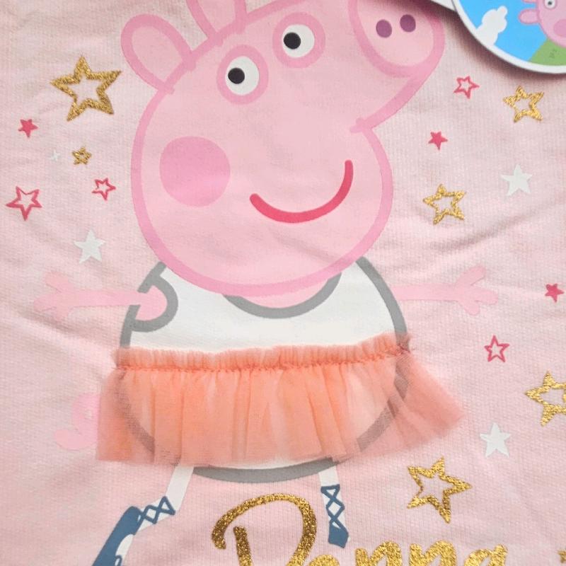 Girls outfit and jumper hooded pink pig kids 2 clothes 6