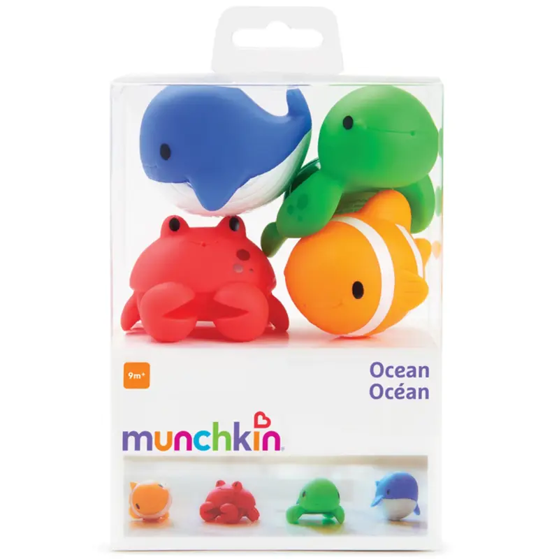 Munchkin Baby Bath Squirters Ocean Animal Buddies Pack of 49m+ 4