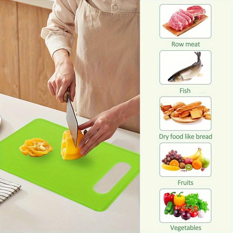 1pc Set Double-Sided Plastic Cutting Boards - BPA Free, Non-Slip Kitchen & Dining Essentials Chopping Knives 3