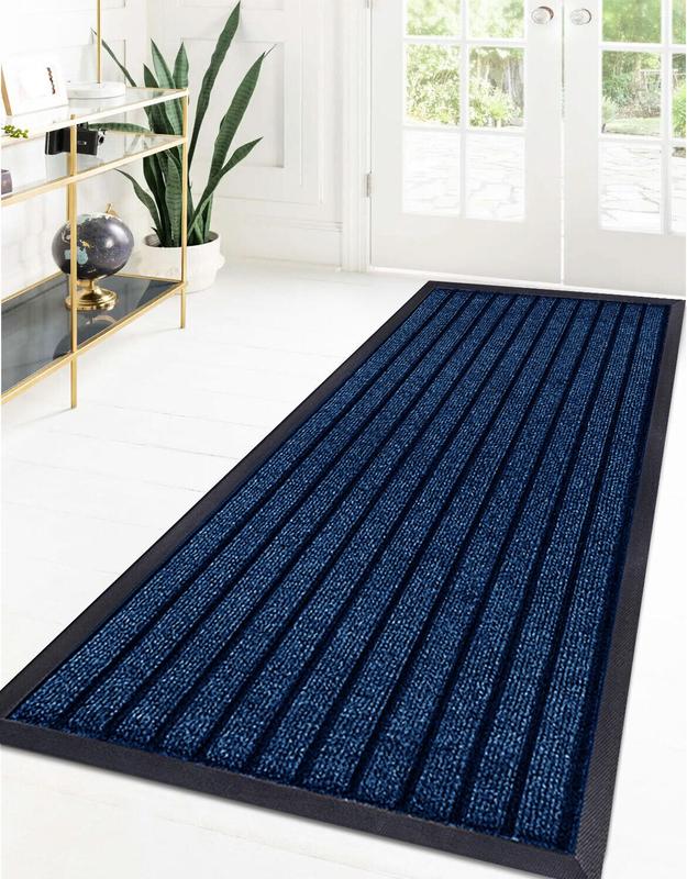 Large Heavy Duty Rubber Barrier Non Slip Door Mat Hall Kitchen Floor Runner Rubber Mats Hallway Bedroom Non-slip Anti-skid Indoor Black 1