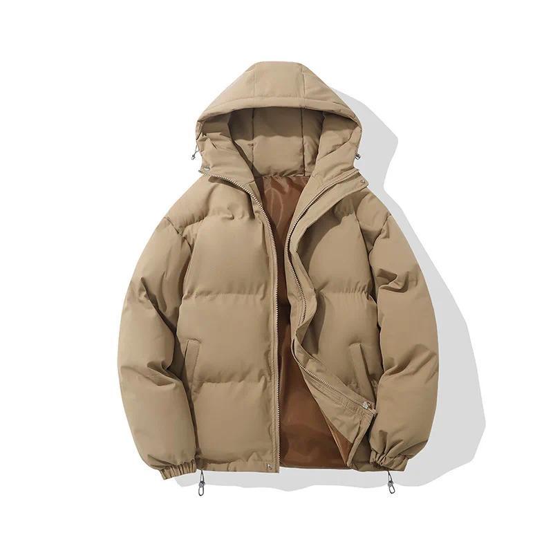 Product Introduction of 【2025】Autumn And Winter Warm Fashion Harajuku Puffer Jacket Women High Neck Hooded Zipper Design Cotton-Padded Coat Womenswear Tops 3