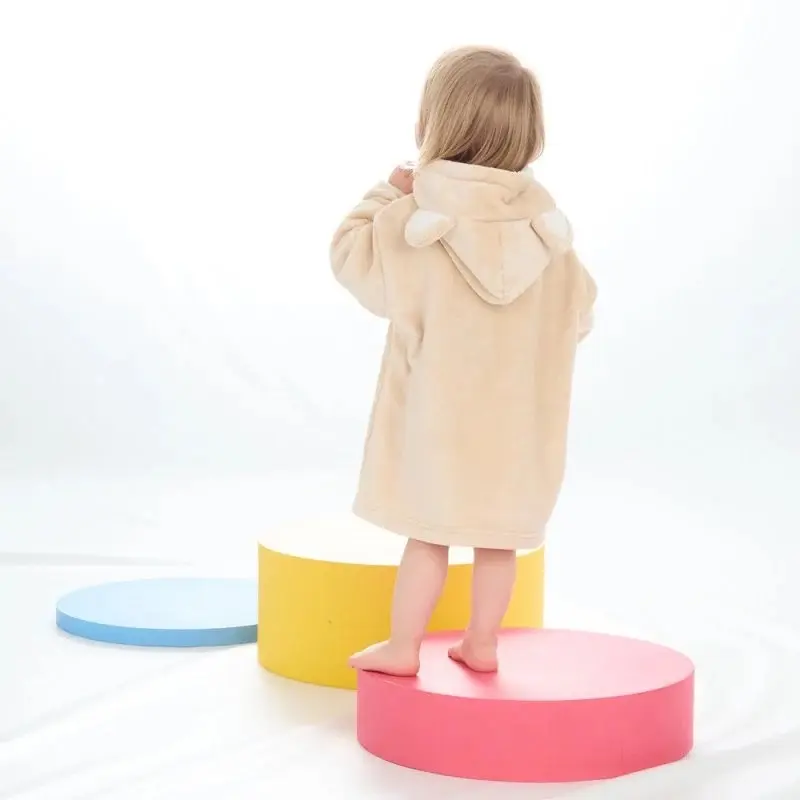 Baby / Kids Teddy bear style cosy Oodie Hoodie jumper dressing gown 7