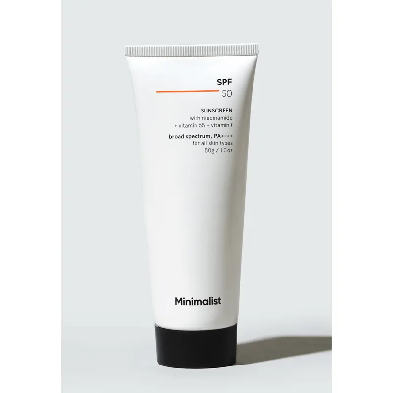 Minimalist Sunscreen SPF 50 Lightweight, No White Cast, Broad Spectrum PA ++++, Acne Safe| For Men & Women, 50 g (Pack of 1) 0