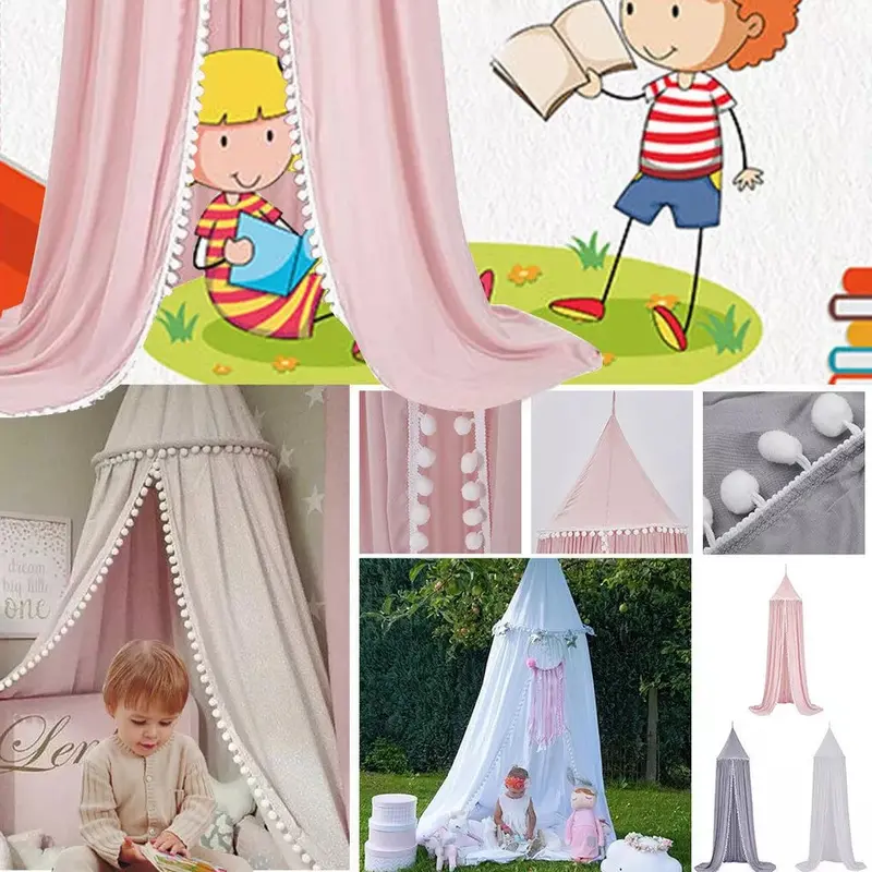 Kids Baby Bed Canopy Bedcover Mosquito Net Curtain Bedding Dome Tent Cotton - Perfect for a Comfortable Sleep 4