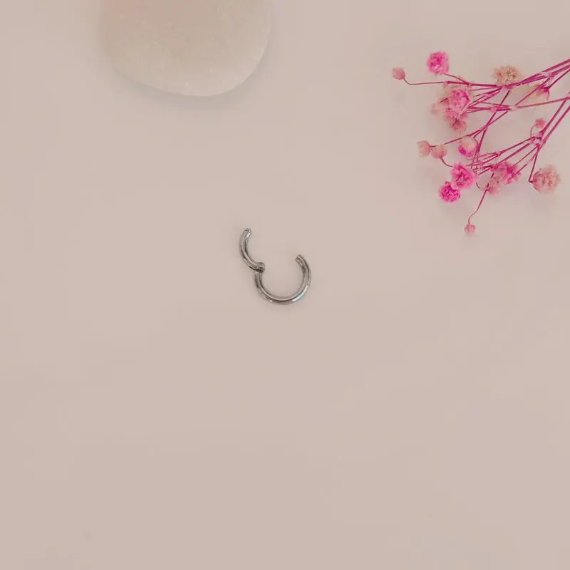 Plain Steel Earrings,  Ring Earrings, Hoop Earrings, Tragus Piercing for Helix and Cartilage Gold Silver Gift For Her 8