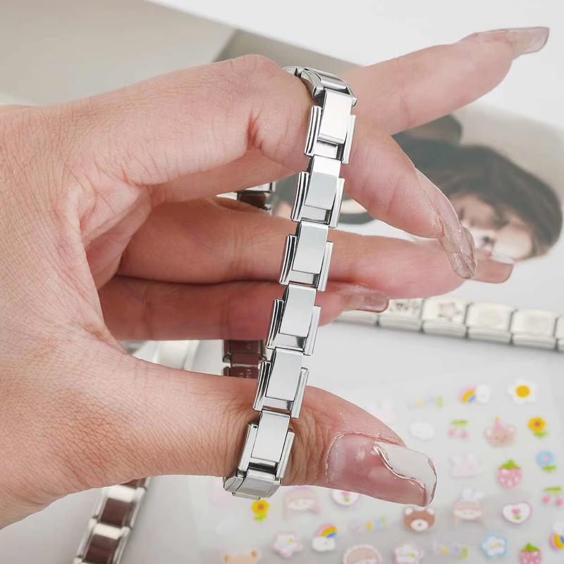 Italian Charm Bracelet- 2 PCS 9mm  DIFFERENT COLOURS Nomination Bracelets, unisex Nomination Bracelet, Stainless Steel Elastic Bracelet, Personalized Titanium Steel Bracelet, Gift For Friends gifts nomination  bracelets kandi  bracelet di  bracelet 1