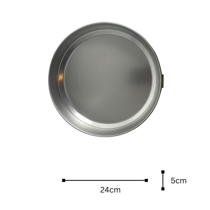 Round Oven Tray 24 cm Stainless Steel 18/10 0