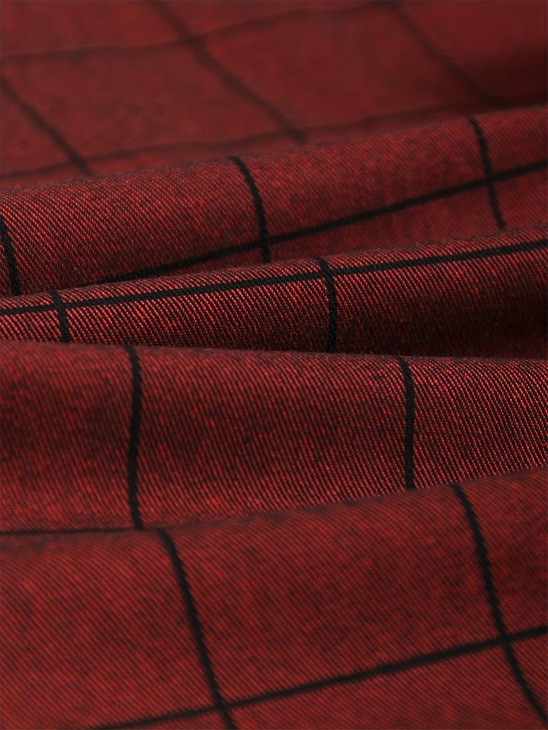 Product Introduction of Elegant Plaid Slacks, Men's Casual Vintage Style Dress Pants For Business Banquet 14