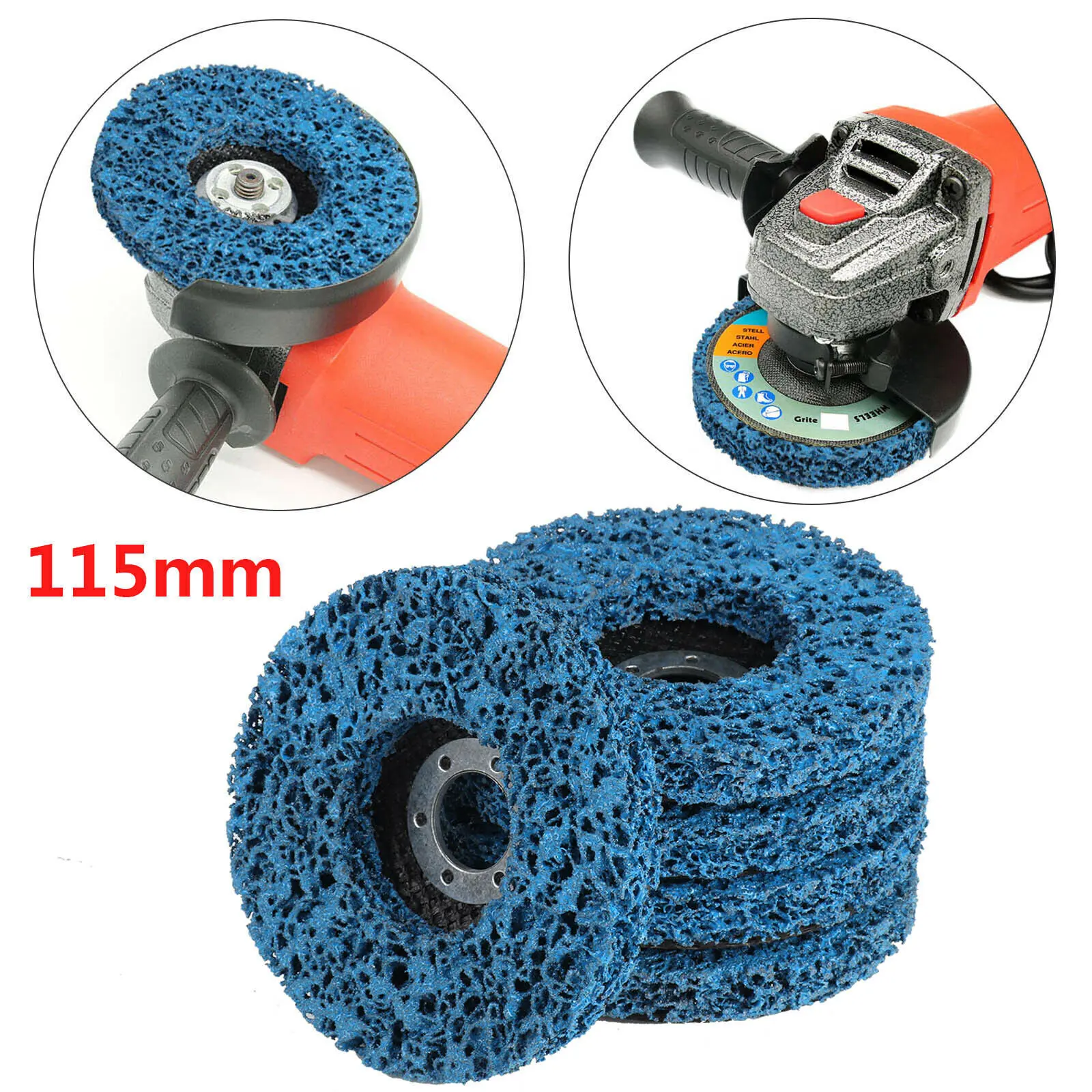 10 Pcs Poly Strip Wheel Disc, Paint Rust Removal Tool, Paint Stripper Grinder, Clean Quality Angle Grinder Discs for Grinder Discs 4.5"